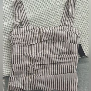 Lioness Cobain Corset Top in Ivory Multi Stripe
